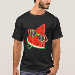 Melon Summer Fruit Sunglasses On Watermelon T-Shirt