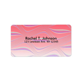Melon Wavy Fractal Art Label