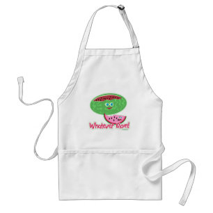 Melon Whatever Mom Funny Cartoon Slogan Adult Apron