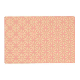 Melon Yellow Flower Seamless Pattern Laminated Placemat