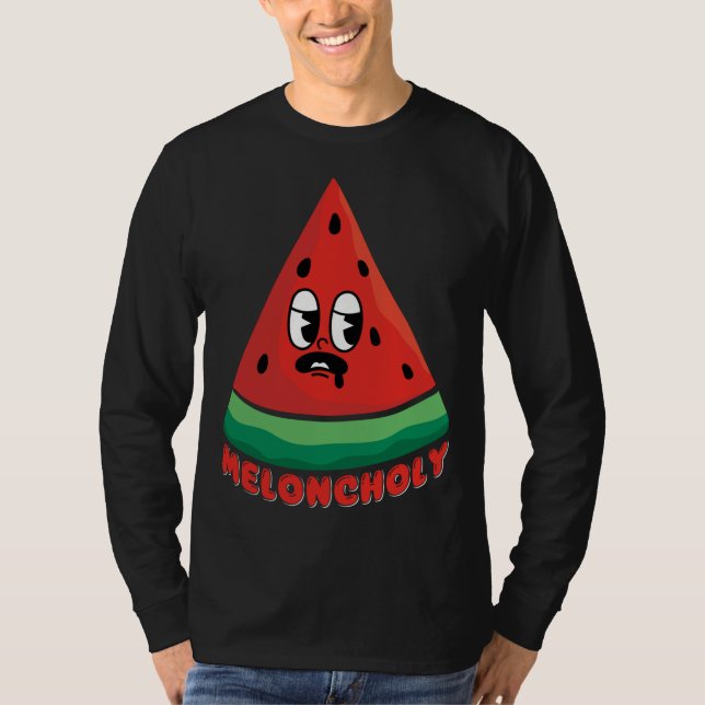 Meloncholy Funny Melon T-Shirt (Front)