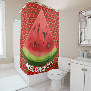 Meloncholy shower curtain