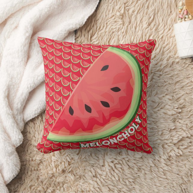 Meloncholy Throw Pillow (Blanket)