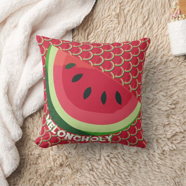 Meloncholy Throw Pillow (Blanket)