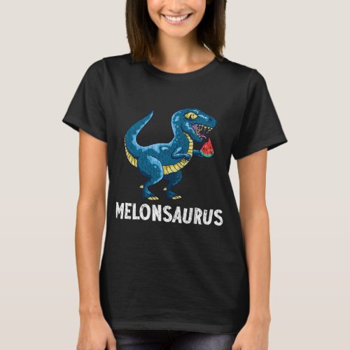 Melonsaurus Funny Watermelon Summer Fruit Graphic T_Shirt