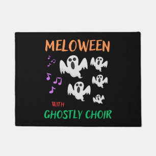 Meloween with ghostly choir. Melody and Halloween. Doormat