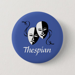 Melpo Thespian Masks  Button