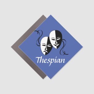 Melpo Thespian Masks Car Magnet
