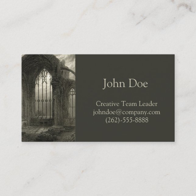 Melrose Abbey Scotland Window Medieval Card Ruins (Front)