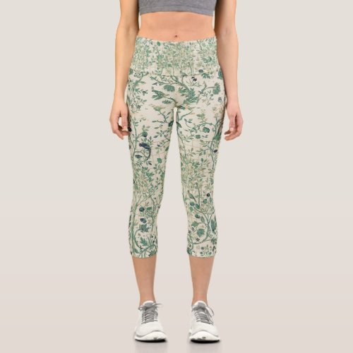 MELSETTER IN KELMSCOTT GARDEN _ WILLIAM MORRIS CAPRI LEGGINGS