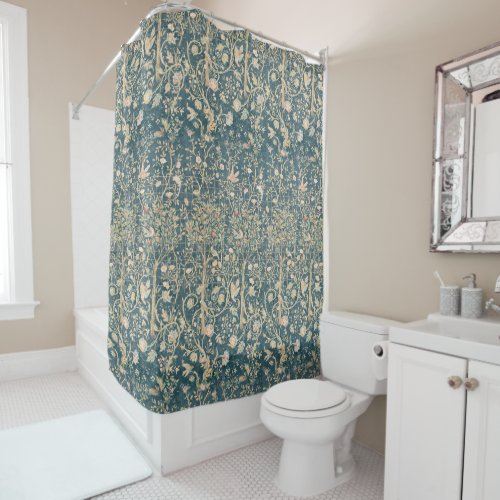 MELSETTER IN STONECROP _ WILLIAM MORRIS SHOWER CURTAIN