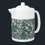 MELSETTER IN STONECROP - WILLIAM MORRIS TEAPOT<br><div class="desc">A reproduction of fabric panels that May Morris had developed for her father's William Morris. Designed in the late 1800s as beautiful bed curtain panels popular during Victorian times. For additional products and color ways in this design see the various collections in our WilliamMorrisShoppe</div>