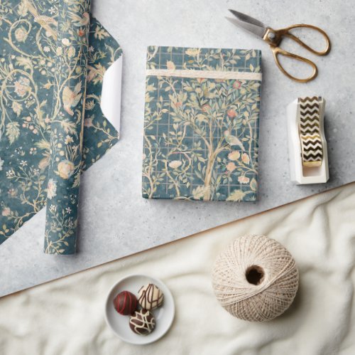 MELSETTER IN STONECROP _ WILLIAM MORRIS WRAPPING PAPER