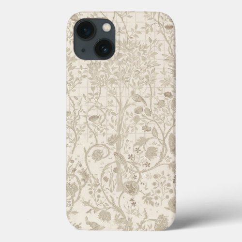 MELSETTER IN VINTAGE IVORY _ WILLIAM MORRIS iPhone 13 CASE