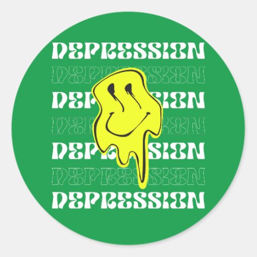 MELT_ Depression Green sticker 