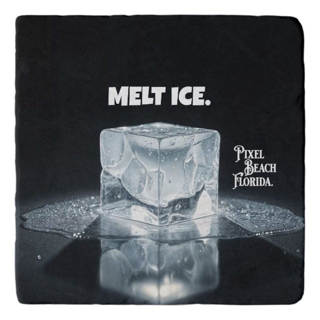 MELT ICE. Keychain Trivet (Front)