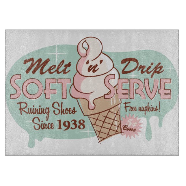 Melt 'n' Drip Soft Serve Ice Cream Cutting Board (Front)