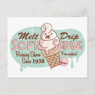 Melt 'n' Drip Soft Serve Ice Cream Postcard