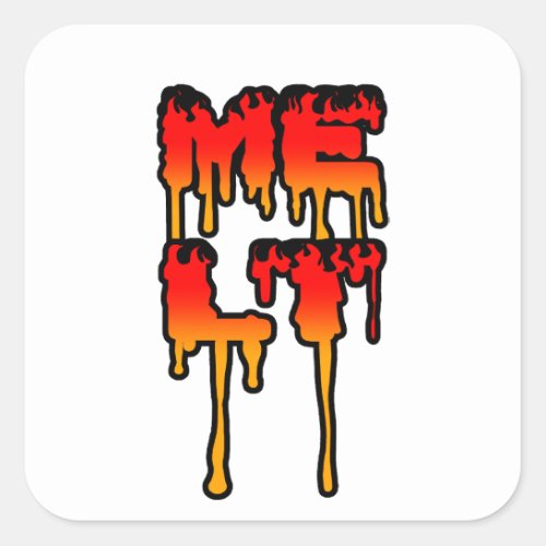 Melt Square Sticker