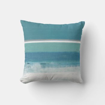 'melt' Teal And Green Abstract Art Throw Pillow by T30Gallery at Zazzle