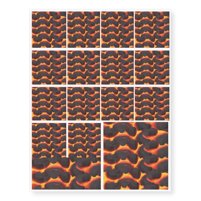 “Meltdown”, Abstract Digital Painting Temporary Tattoos (Front)