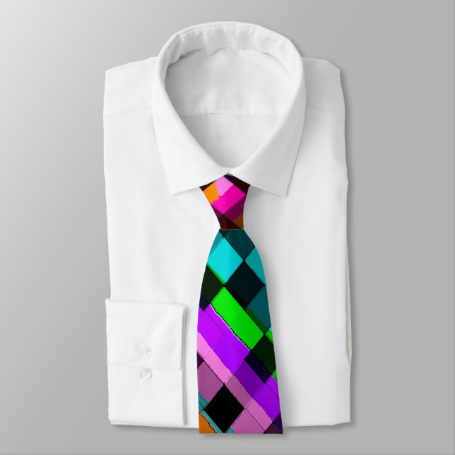 Meltdown Abstract Neck Tie (Tied)