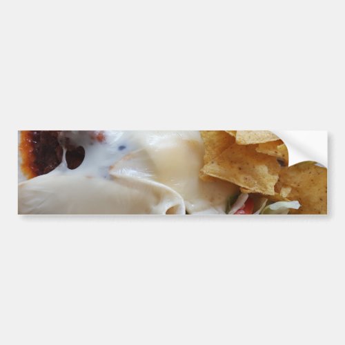 Melted Cheese Nacho Funny Food Bumper Sticker