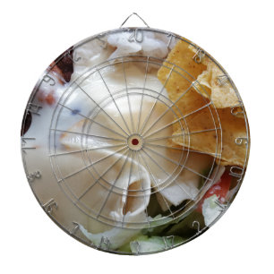 Melted Cheese Nacho Funny Food Dartboard With Darts