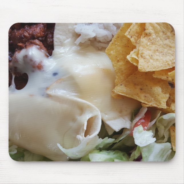 Melted Cheese Nacho Funny Food Mouse Pad (Front)