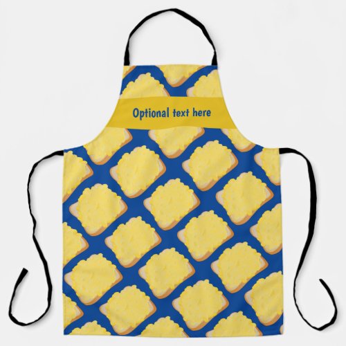 Melted cheese on toast _ add your name for custom apron