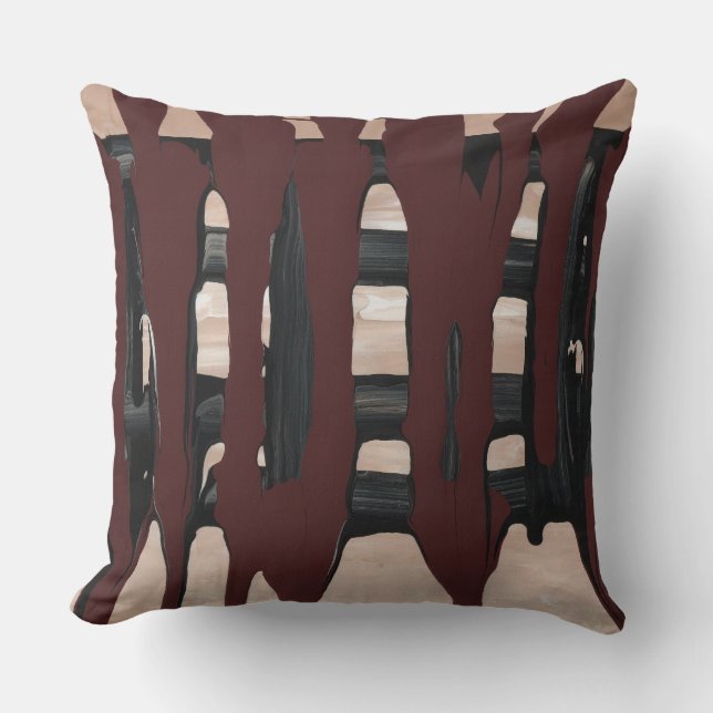 Melted Chocolate Bar Throw Pillow (Front)