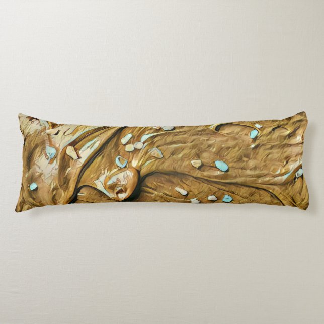 Melted chocolate ice cream cake sprinkles body pillow (Front)