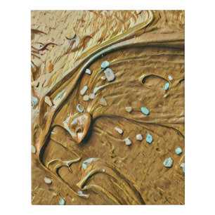 Melted chocolate ice cream cake sprinkles faux canvas print