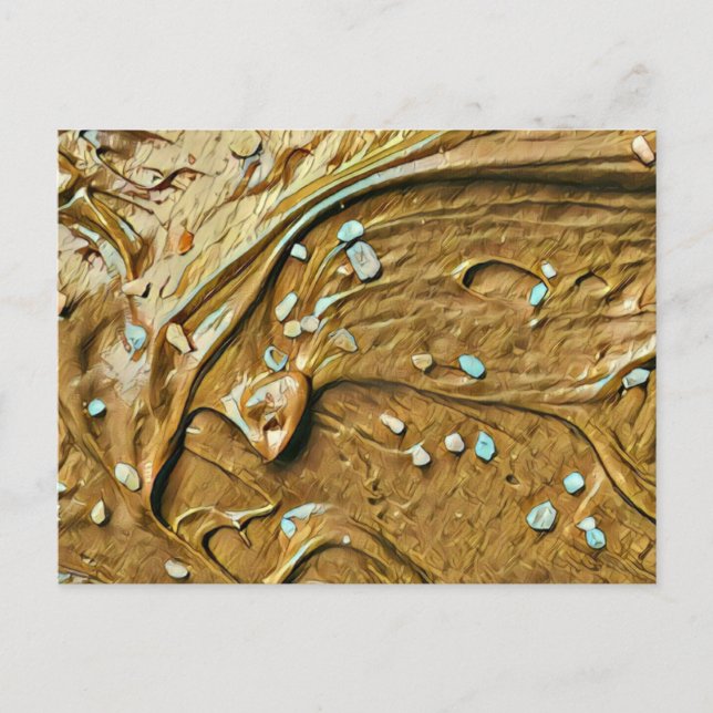 Melted chocolate ice cream cake sprinkles postcard (Front)