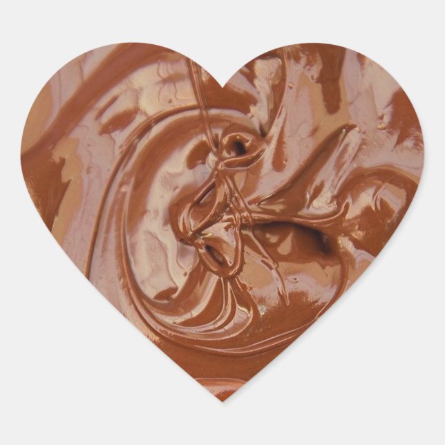 Melted Chocolate Texture Heart Sticker (Front)