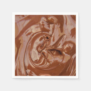 Melted Chocolate Texture Napkins