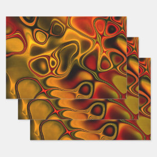 Melted Chocolate Wrapping Paper Sheets