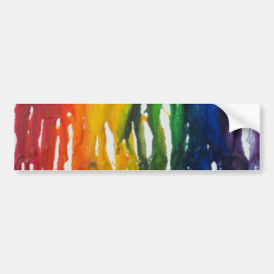 Melted Crayon Bumper Sticker