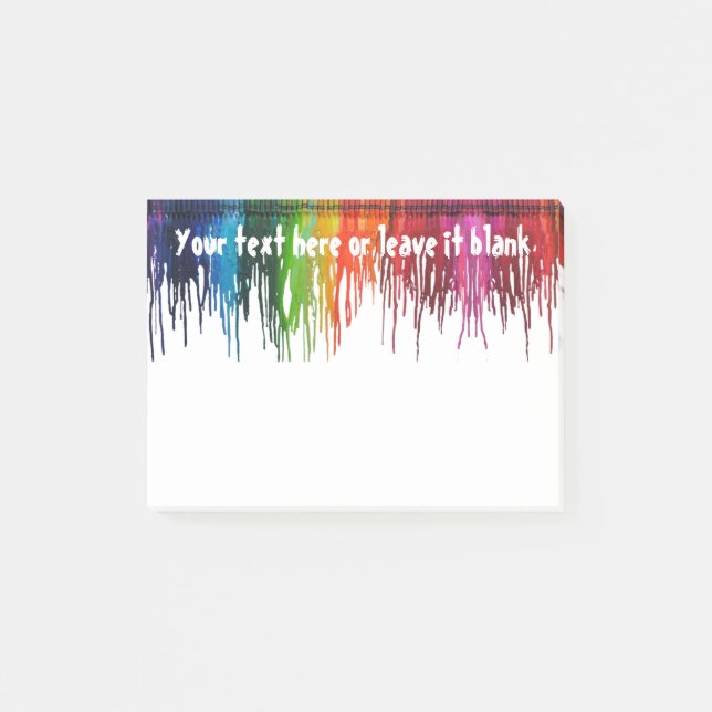 Melted Crayon From the Teacher's Desk Post-it Notes (Front)