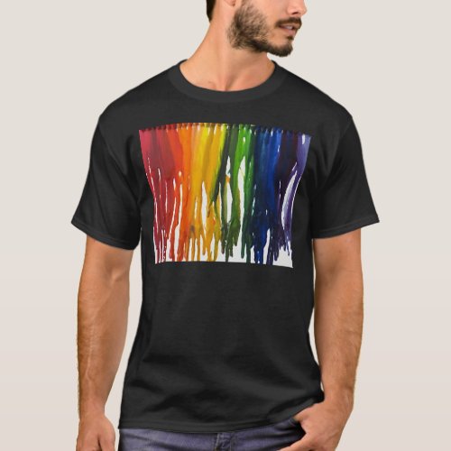 Melted Crayon on canvass T_Shirt