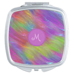 Melted Glassy Rainbow Compact Mirror