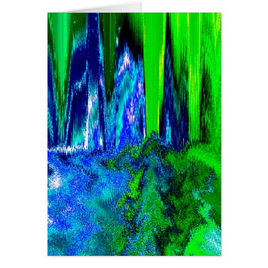 Melted Glitch (Blue & Green) Cards (Front)