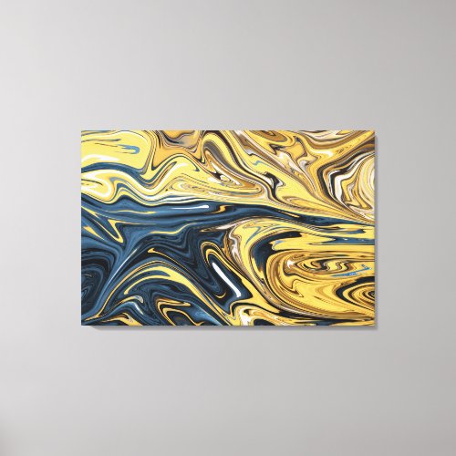 Melted Gold Abstract Painting  Best contemporary Canvas Print