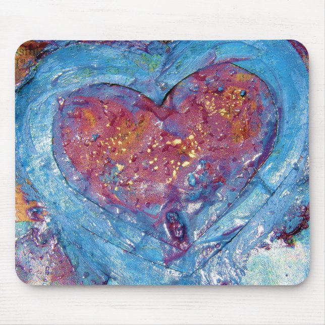 Melted Heart Mouse Pad (Front)