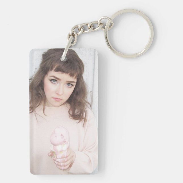 Melted Ice Cream Cone and Girl Keychain (Back)