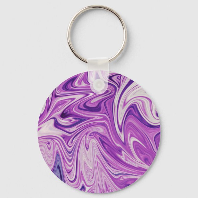 Melted lava abstract art keychain (Front)