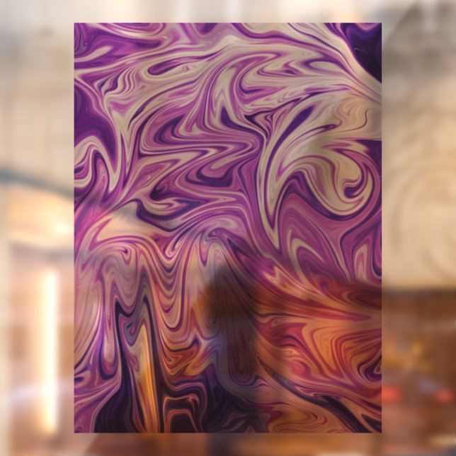Melted lava abstract art window cling (Sheet 2)