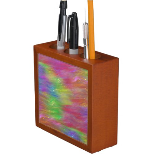 Melted Rainbow Glass Desk Organizer