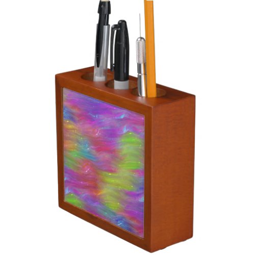 Melted Rainbow Glass Desk Organizer