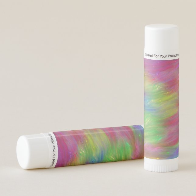 Melted Rainbow Glass Lip Balm (Front)